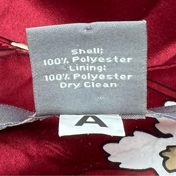 Ann Taylor Red Floral Lined Side Pleat Above The Knee Skirt Size 2 Women's - Picture 4 of 11